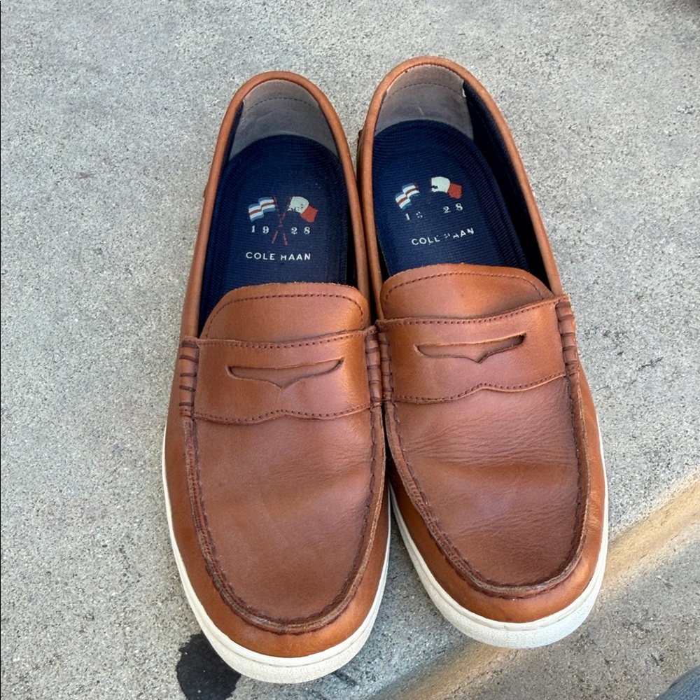 Cole Haan Men's Tan Leather Slip-Ons